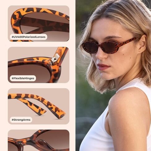 miyya Trendy Polarized Sunglasses Women, Oval Sunglasses for Women Men, Retro Sun Glasses for Women 2024, UV Protection in Saudi Arabia
