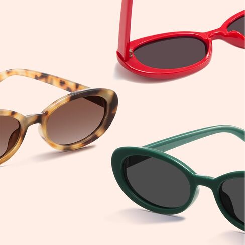 نظارات شمسية مستقطبة عصرية للنساء من miyya، نظارات شمسية بيضاوية للنساء والرجال، نظارات شمسية ريترو للنساء 2024، حماية من الأشعة فوق البنفسجية in Kuwait