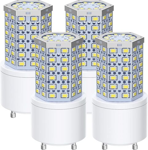 Super Bright GU24 LED Light Bulb 9W, 1100 Lumens 5000K Daylight,Twist and Lock GU24 Pin Base with Two Prongs,Replacement CFL Two Pin Fluorescent Bulbs Non-Dimmable (4-Pack) in Kuwait