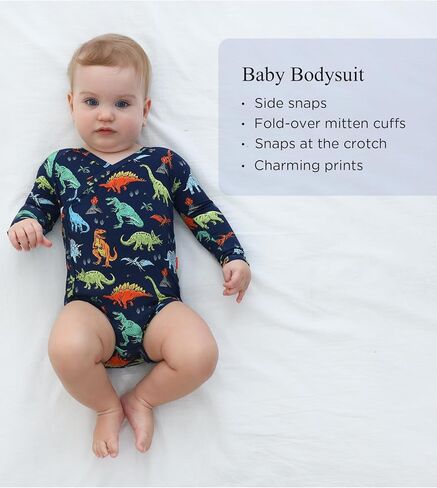 Unisex Baby Bodysuits Long Sleeve Newborn Romper for Infant Boy and Girl, Viscose Made from Bamboo in Saudi Arabia