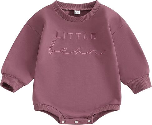 Sasaerucure Infant Baby Girl Boy Little Bean Bubble Romper Newborn Baby Long Sleeve Onesie Winter Clothes in Saudi Arabia