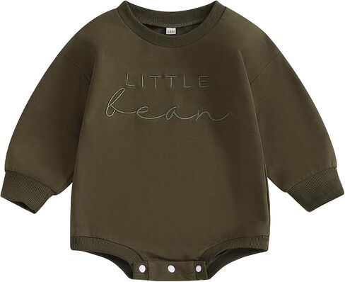 Sasaerucure Infant Baby Girl Boy Little Bean Bubble Romper Newborn Baby Long Sleeve Onesie Winter Clothes in Saudi Arabia