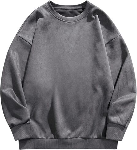 Verdusa Men's Drop Shoulder Crewneck Sweatshirt Casual Long Sleeve Pullovers in Saudi Arabia