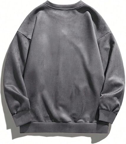 Verdusa Men's Drop Shoulder Crewneck Sweatshirt Casual Long Sleeve Pullovers in Saudi Arabia