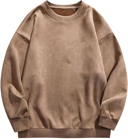 Verdusa Men's Drop Shoulder Crewneck Sweatshirt Casual Long Sleeve Pullovers in Saudi Arabia