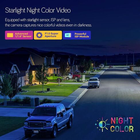 xmartO [Night Color] Super HD Solar Powered Wire-Free Home PTZ Security Camera Wireless Outdoor (Eternal Solar Power, Starlight Night Color Video, 0 Monthly Fee) in Saudi Arabia