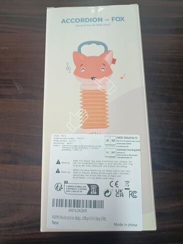 Fox Accordion Baby Toys, Early Development Educational Infant Music Toy Accordion Musical Instrument, Cartoon Cute Hand Grip Baby Toy for Toddlers 18+ Months Boys Girls in Saudi Arabia
