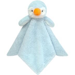 Baby Purple Penguin Soft Stuffed Animal Security Blanket, Plush Penguin Character Lovey Blanket, Baby Shower/Nursery Gift, Newborn Infant Toddler Snuggle Blankie for Girls Boys, 14 Inches