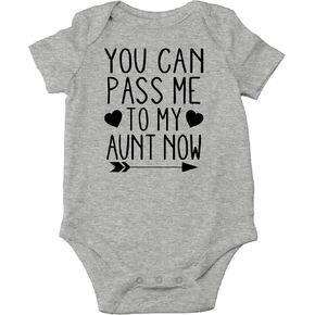 AW Fashions You Can Pass Me To My Aunt Now Baby Bodysuit Adorable Newborn Apparel Boy or Girl Clothing