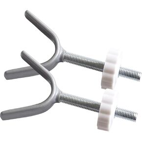 Pressure Mounted Gate Threaded Spindle Rods Stair Gate Screws Bolts Y Shape, 2Pcs Replacement Hardware Parts Kit for Pet & Dog Pressure Mounted Safety Gates(S White)