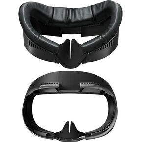 Face Cover Pad Facial Interface Compatible with Meta/Oculus Quest 3 Accessories, Soft PU Face Cushion Pad Replacement and Breathable Ice Silk Cotton, Air-Circulation Design for Meta Quest 3