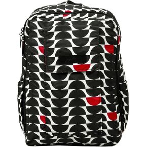 JuJuBe | Small Lightweight Travel Diaper Backpack with Padded Adjustable Straps | Onyx Collection Black Widow
