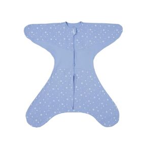 GROWNSY Transitional Swaddle Sleep Sack 3-6 Months, 100% Cotton Starfish Design Baby Swaddle Sack, Dual-Zipper for Easy Diaper Changes, Proper Hip Development & Openable Foot Button, 12-20lbs, Green