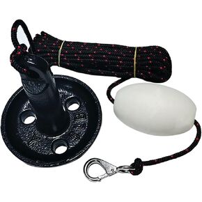 8 lb Marine Black Vinyl Mushroom Anchor Kit with White Float