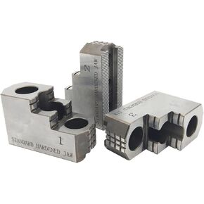 INTBUYING 6" Hard Chuck Jaw Sets 1.5 mm x 60 degree serration 12 mm groove width 3 pcs Lathe Chuck