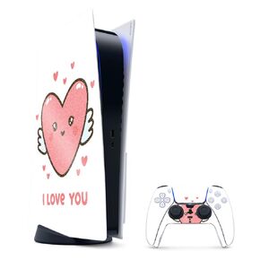 Glossy Glitter Gaming Skin Compatible with PlayStation 5 Bundle - OMG Yes - Premium 3M Vinyl Protective Wrap Decal Cover - Easy to Apply | Crafted in The USA by MightySkins