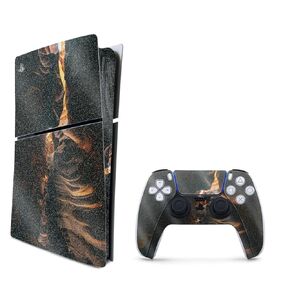 Glossy Glitter Gaming Skin Compatible with PlayStation 5 Slim Digital Edition Combo with Controller - Imposter - Premium 3M Vinyl Protective Wrap Decal Cover | Crafted in The USA by MightySkins