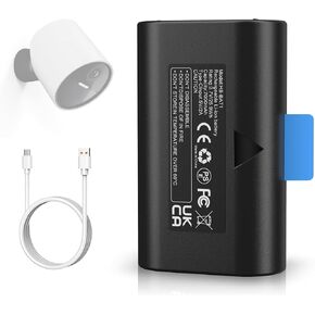 Rechargeable Extra Battery Pack Compatible with SimpliSafe Outdoor Wireless Camera SSCAM-BAT11 SCM301 CMOB1 CM0B1, 7000mAh Long-Lasting Replacement Battery for Cameras and Video Doorbell