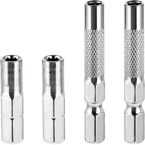 1/4 to 4mm Bit Adapter, Hex Screw Driver Bit Adapter Magnetic 2 Pieces 1/4 to 4mm Drill Extension Bit Holder for Precision Bits Set Screwdriver Converter