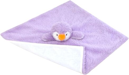 Baby Purple Penguin Soft Stuffed Animal Security Blanket, Plush Penguin Character Lovey Blanket, Baby Shower/Nursery Gift, Newborn Infant Toddler Snuggle Blankie for Girls Boys, 14 Inches in Kuwait