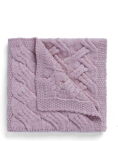 Aran Woollen Mills Supersoft Merino Irish Baby Blanket Cable Knit Throw Made in Ireland 22" x 32" (Sea Foam Green) in Saudi Arabia