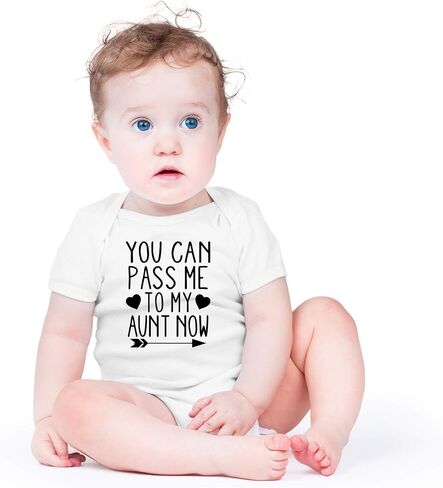 AW Fashions You Can Pass Me To My Aunt Now Baby Bodysuit Adorable Newborn Apparel Boy or Girl Clothing in Saudi Arabia