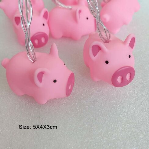 1.65m 10LEDs Decorative Fairy Pig Shape Night Mood Light Romantic Lamp for Home Indoor Bedroom Party Festival Décor Warm White in Kuwait