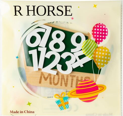 بطاقات معلم شهرية للأطفال من R HORSE، أقراص معلم شهرية خشبية للمنتزه الوطني مع بطاقات أرقام، إعلان علامات أشهر الطفل، هدايا عيد الميلاد لحديثي الولادة للأولاد والبنات in Kuwait
