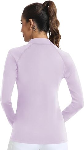 AGVNG Womens 1/4 Zip Pullover Fleece Thermal Lightweight Shirts Long Sleeve Athletic Hiking Running Workout Golf Tops in Saudi Arabia