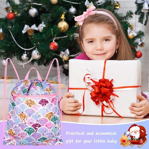 RLGPBON Drawstring Backpack for Kids Girls and Boy,Girls Gym Dance Bag,Sports Gym Bag for Girls Kids Waterproof Swimming Beach Sackpack in Kuwait