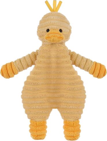 Apricot Lamb Corduroy Duck Soft Loveys for Babies, Security Blanket for Baby Boy and Girl, 10.3 Inches for Infant and Toddlers in Saudi Arabia