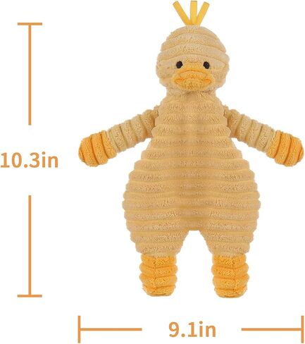 Apricot Lamb Corduroy Duck Soft Loveys for Babies, Security Blanket for Baby Boy and Girl, 10.3 Inches for Infant and Toddlers in Saudi Arabia