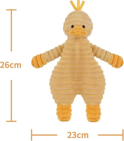 Apricot Lamb Corduroy Duck Soft Loveys for Babies, Security Blanket for Baby Boy and Girl, 10.3 Inches for Infant and Toddlers in Saudi Arabia