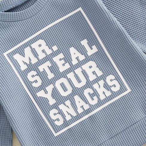 Toddler Baby Boy Clothes Fall Winter Outfits Letter Long Sleeve Crewneck Sweatshirt Elastic Waist Pants Set 2Pcs in Kuwait