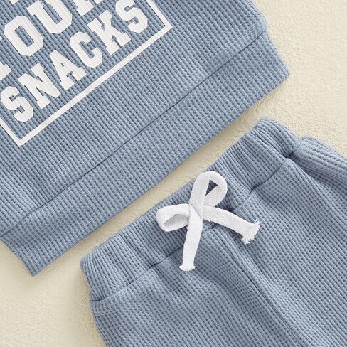 Toddler Baby Boy Clothes Fall Winter Outfits Letter Long Sleeve Crewneck Sweatshirt Elastic Waist Pants Set 2Pcs in Kuwait