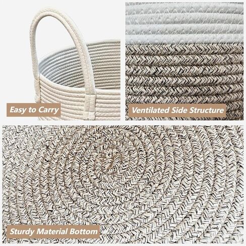 Collapsible Laundry Basket - Sturdy Clothes Hamper with Handles for Easy Transportation - Stain-Resistant Laundry Hamper with Ventilation for Storage Solutions 58L Blanket Basket for Bedroom in Saudi Arabia
