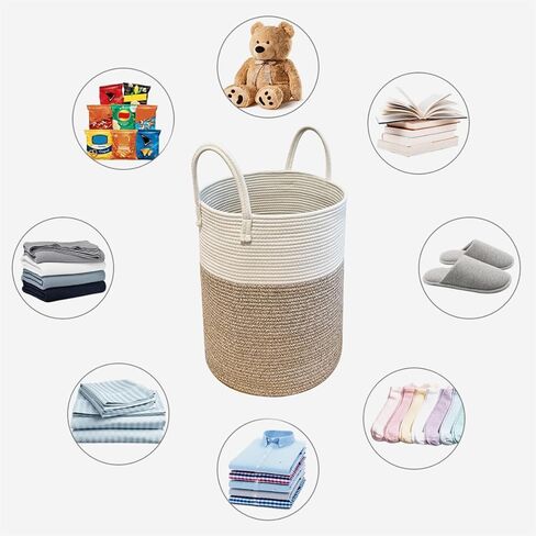 Collapsible Laundry Basket - Sturdy Clothes Hamper with Handles for Easy Transportation - Stain-Resistant Laundry Hamper with Ventilation for Storage Solutions 58L Blanket Basket for Bedroom in Saudi Arabia