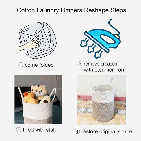 Collapsible Laundry Basket - Sturdy Clothes Hamper with Handles for Easy Transportation - Stain-Resistant Laundry Hamper with Ventilation for Storage Solutions 58L Blanket Basket for Bedroom in Saudi Arabia