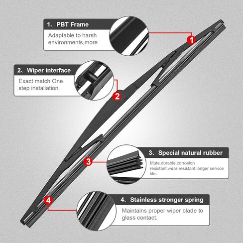 Windshield Wiper Blades For Hyundai Santa Fe 2006-2012 CM Wiper Rear Wiper Blade & Arm Set Kit Windshield Windscreen Tailgate Window (for Chevy Traverse 2009-2017) in Saudi Arabia