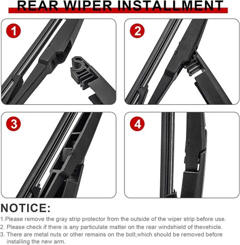 Windshield Wiper Blades For Hyundai Santa Fe 2006-2012 CM Wiper Rear Wiper Blade & Arm Set Kit Windshield Windscreen Tailgate Window (for Chevy Traverse 2009-2017) in Saudi Arabia