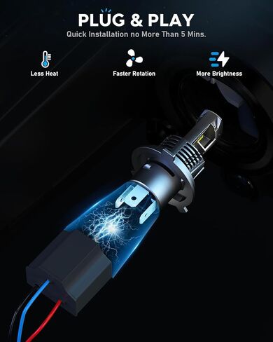 مصابيح NOVSIGHT H11، مصباح ضباب 18000LM 6500K، مقاس 1:1 التوصيل والتشغيل، حزمة من 2 in Saudi Arabia