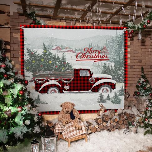 Christmas Garage Door Banner 7 x 8ft outdoor Christmas Decoration holiday garage door covers wall Backdrop Decoration Indoor Outdoor for Christmas Holiday Party Supplies(Snowman) in Saudi Arabia