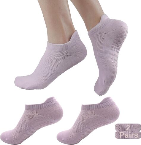 جوارب يوجا تاملين، جوارب بيلاتيس قبضة 4 أزواج جوارب غير قابلة للانزلاق لليوجا، باري، جوارب شبشب منزلية رياضية حافي القدمين، جوارب طاقم الحوامل in Kuwait