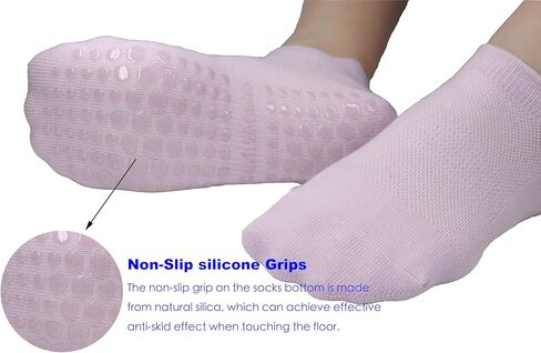 جوارب يوجا تاملين، جوارب بيلاتيس قبضة 4 أزواج جوارب غير قابلة للانزلاق لليوجا، باري، جوارب شبشب منزلية رياضية حافي القدمين، جوارب طاقم الحوامل in Kuwait