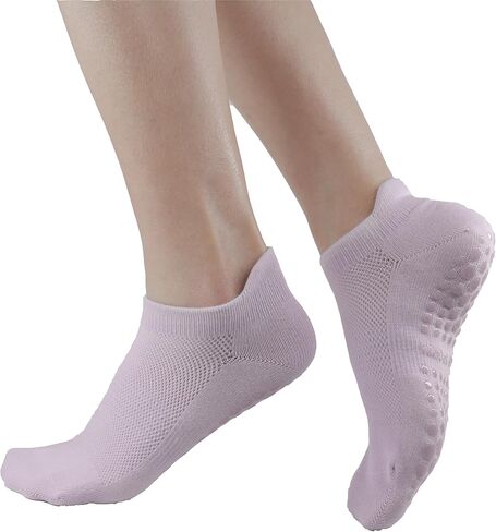 جوارب يوجا تاملين، جوارب بيلاتيس قبضة 4 أزواج جوارب غير قابلة للانزلاق لليوجا، باري، جوارب شبشب منزلية رياضية حافي القدمين، جوارب طاقم الحوامل in Kuwait