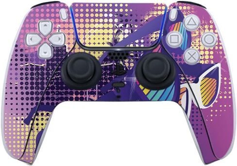 Glossy Glitter Gaming Skin Compatible with PlayStation 5 Controller - Tome - Premium 3M Vinyl Protective Wrap Decal Cover - Easy to Apply | Crafted in The USA by MightySkins in Kuwait