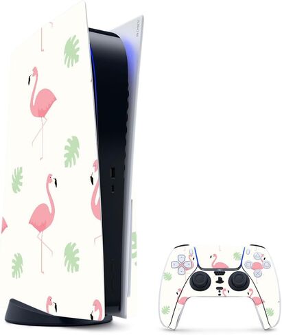 Glossy Glitter Gaming Skin Compatible with PlayStation 5 Bundle - OMG Yes - Premium 3M Vinyl Protective Wrap Decal Cover - Easy to Apply | Crafted in The USA by MightySkins in Kuwait