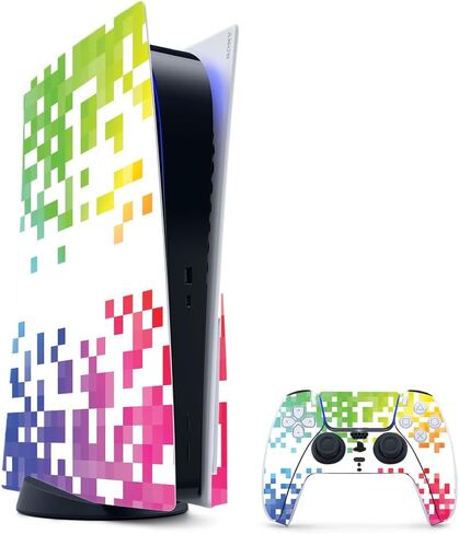 Glossy Glitter Gaming Skin Compatible with PlayStation 5 Bundle - OMG Yes - Premium 3M Vinyl Protective Wrap Decal Cover - Easy to Apply | Crafted in The USA by MightySkins in Kuwait