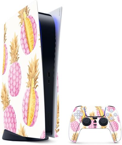 Glossy Glitter Gaming Skin Compatible with PlayStation 5 Bundle - OMG Yes - Premium 3M Vinyl Protective Wrap Decal Cover - Easy to Apply | Crafted in The USA by MightySkins in Kuwait