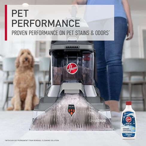 Hoover PowerScrub Deluxe Carpet Cleaner Machine for Carpet and Upholstery, Deep Cleaning Carpet Shampooer Machine with Multi-Purpose Tools, Pair with Hoover Carpet Cleaner Solution in Saudi Arabia
